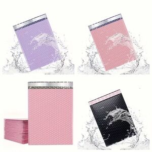 Set of 15 Bubble Mailers Pink, Purple and Black NWOT